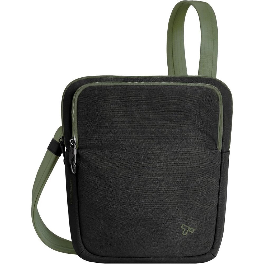 Women's Black Anti-theft the Voyages Slim Crossbody Imported Zipper